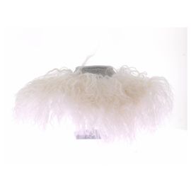 Yves Salomon Collo crema in pelliccia di agnello Beige