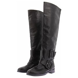 Pierre Hardy Botas altas de cuero negro Negro