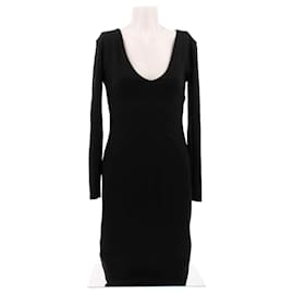 The row Schwarzes Langarmkleid Schwarz
