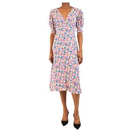 Faithfull the Brand Robe midi à fleurs Marie-Louise violette - taille XS Violet