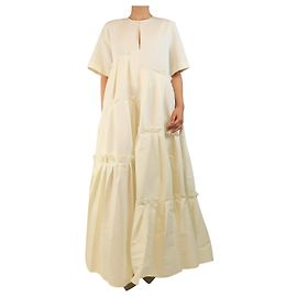 Autre Marque Robe à volants à étages blanche - taille UK 12 Blanc