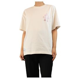 Chrome Hearts T-shirt blanc à manches courtes orné - taille S Blanc