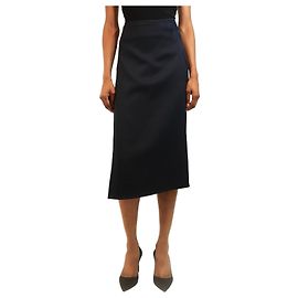Céline Navy Wickel-Midirock - Größe UK 8 Marineblau