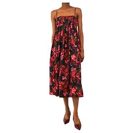 Ulla Johnson Vestido slip de algodón con estampado floral multicolor - talla UK 6 Multicolor