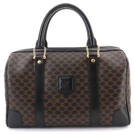 Céline Sac à main Boston Macadam Celine Marron Noir