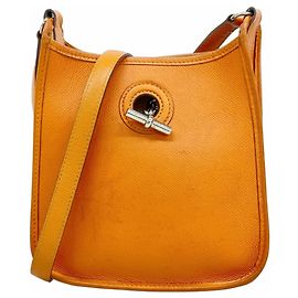 Hermès Bolsa de ombro Hermes Vespa TPM em couro Epsom Laranja Laranja