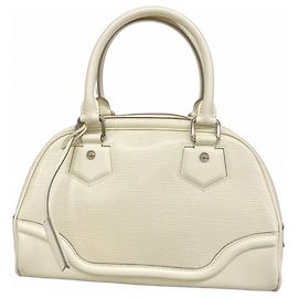 Louis Vuitton Epi Bowling Montaigne PM Handbag Eggshell