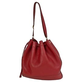 Hermès Bolso de hombro con cordón Hermes Market GM Roja