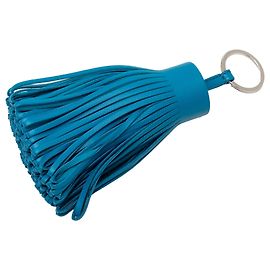 Hermès Blue Milo Lambskin Carmen Key Ring Blue