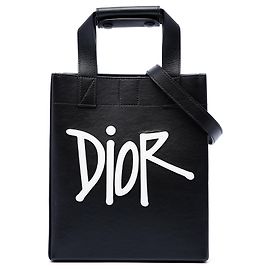 Tote Dior Black Stussy avec petit logo appliqué Noir