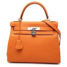 Hermès Orange Clemence Kelly Retourne 28 Orange