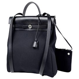 Hermès Hermes Herbag Zip Ad PM 2WAY Toile H Berlinne Bash Hunter Backpack Schwarz