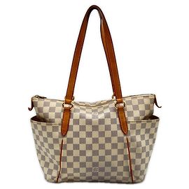 Sac à main Louis Vuitton Azur Totally PM Marron Bleu Beige