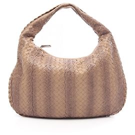 Bolsa de Ombro Bottega Veneta Intrecciato Marrom