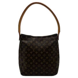 Louis Vuitton Monogram Looping GM Handbag Brown Beige Monogram