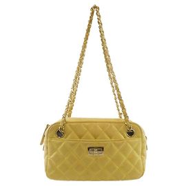 Sac à épaule Chanel 40009 Jaune Jaune