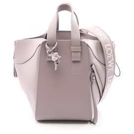 Bolsa Loewe Hammock em couro roxo Roxo