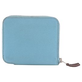 Hermès Hermes Azap Silkin Epsom Leather Silk Blue