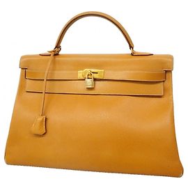 Hermès Bolsa Hermes Kelly 40 em couro Ardennes Natural Outro