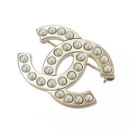Weiße Brosche Chanel 98908 Weiß