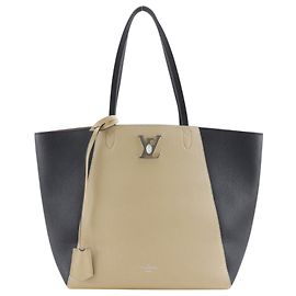 Louis Vuitton Lockme Cabas de couro Bege