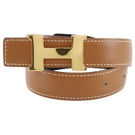 Hermès Hermes Constance Reversible Belt Leather Medium Brown