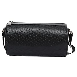 Versace La Greca Leather Black