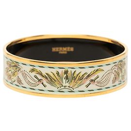 Hermès Hermes Enamel GM Cloisonné Bangle Multiple colors Golden