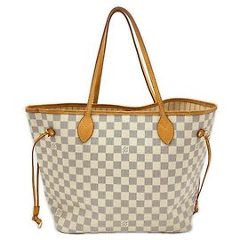 Bolsa Louis Vuitton Neverfull MM Marrom Branco Azul
