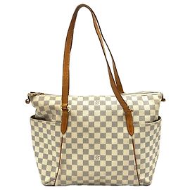 Bolsa Louis Vuitton Azur Totally MM Marrom Branco Azul