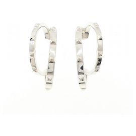 Orecchini a cerchio Hermès Hermès Clou de H Silver Argento