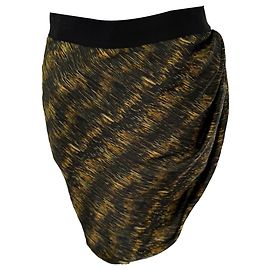 Mini-jupe drapée Isabel Marant en polyester noir Autre