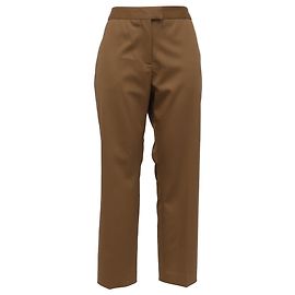 Calça reta de cintura alta Altuzarra Todd em lã marrom Marrom Vermelho