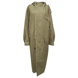 Trench com capuz Isabel Marant em algodão oliva Verde Verde oliva