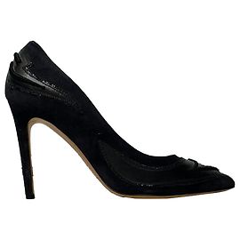 Isabel Marant Pointed Toe Pumps in Black Suede Black
