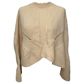 Isabel Marant Strickpullover aus Elfenbein-Baumwolle Weiß Roh
