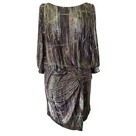 Robe Salina Metallic à dos en V Ba&sh, multicolore, polyester Multicolore