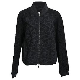Moncler Dedon Lace Bomber Jacket in Black Polyester Black