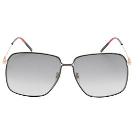 Óculos de sol oversized Gucci em metal multicolorido Multicor