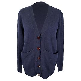 Joseph Cardigan aus Navy Blue Wolle Blau Marineblau