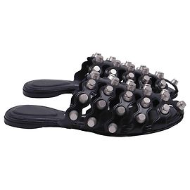 Mules Alexander Wang borchiate in pelle nera Nero