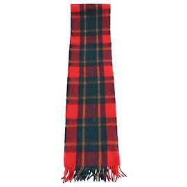 Sciarpa Saint Laurent in tartan in lana rossa Rosso