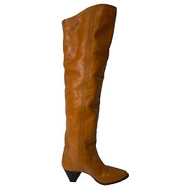 Isabel Marant Remko Over-The-Knee Boots in Brown Leather Brown