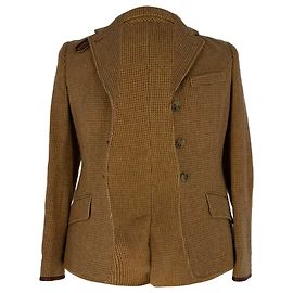 Ralph Lauren Single Breasted Blazer in Brown Wool Brown Red