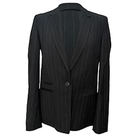 Ba&sh Pinstripe Blazer in Black Polyester Black