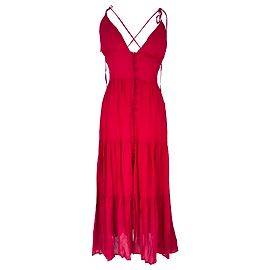 Robe longue à volants Jaden de Reformation en viscose rose Rose