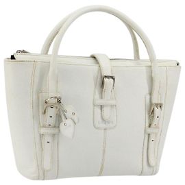 Loewe Senda Leder Handtasche Weiß Weiß