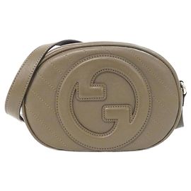 Bolsa de Ombro Gucci BLONDIE 760175 AACPY Verde Caqui