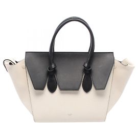 Céline Mini sac à main Tie Knot Celine Noir Blanc
