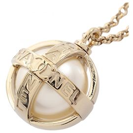 Collar con logotipo Coco Mark Chanel Blanco Dorado